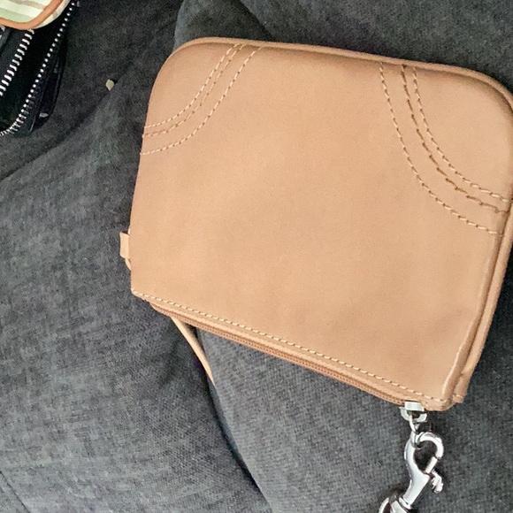 Coach Beige Leather Wristlet - Picture 4 of 6